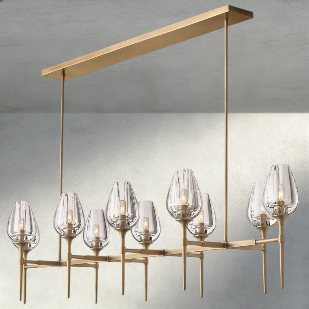 Tulip Linear Chandelier 52", 65" - fovolighting