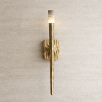 Valen™ Forged Brass & Marble Wall Sconce - fovolighting