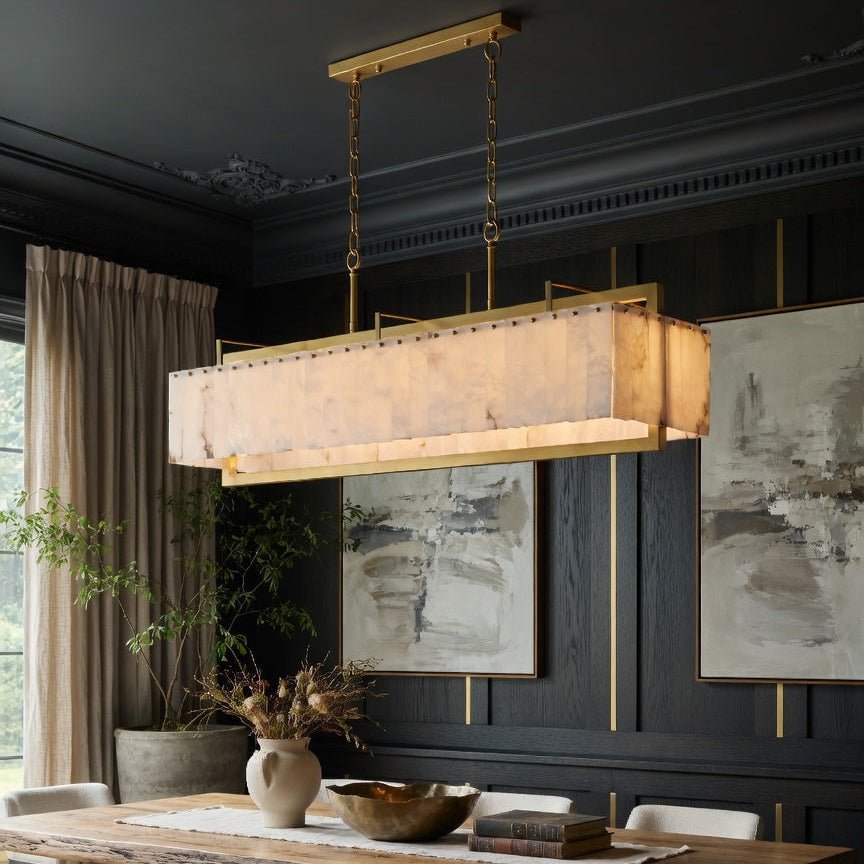 Valente Marble & Copper Modern Chandelier - fovolighting