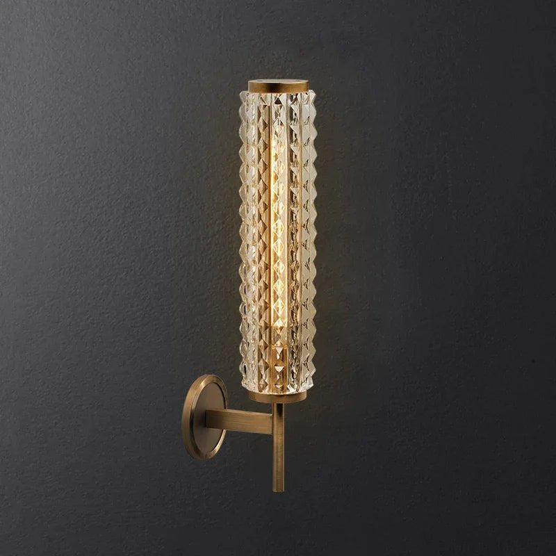 Valette Crystal & Copper Wall Sconce - fovolighting