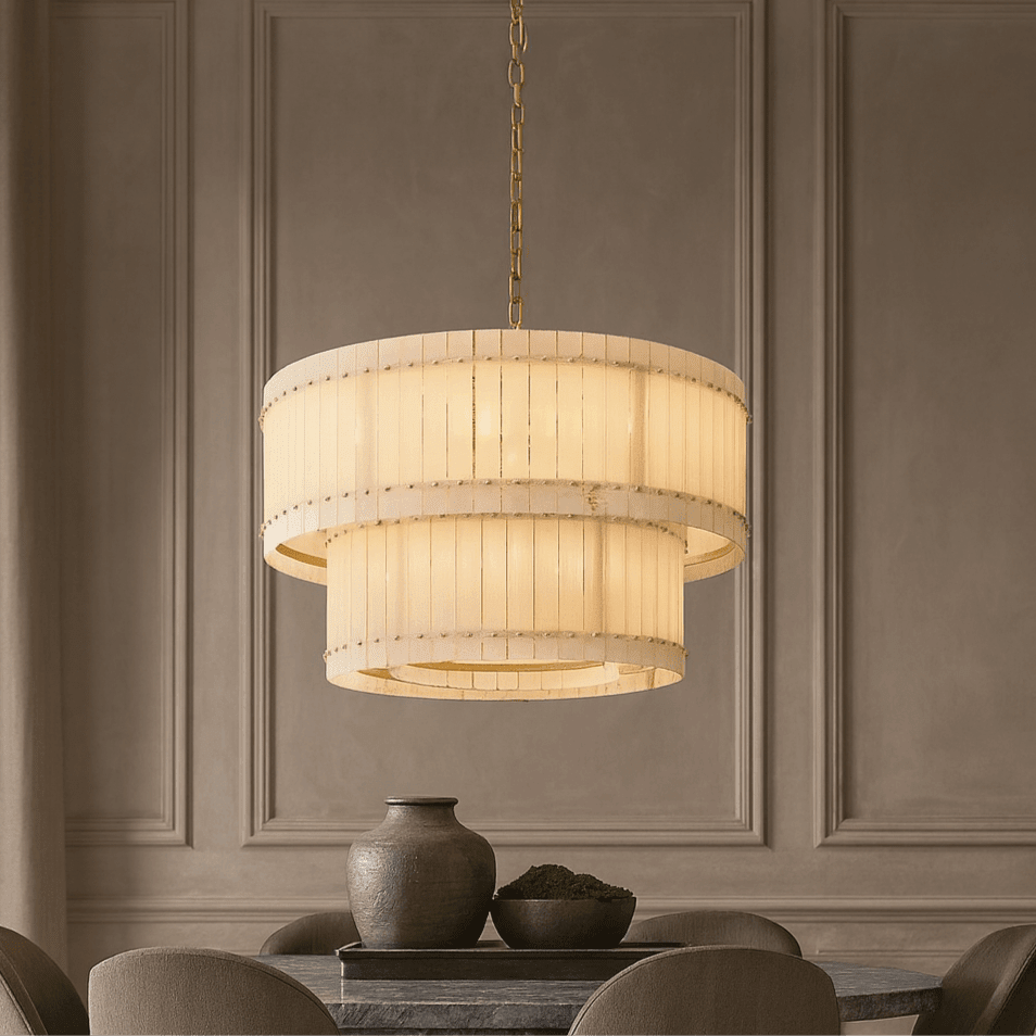 Valmont Marble Chandelier 39" - fovolighting