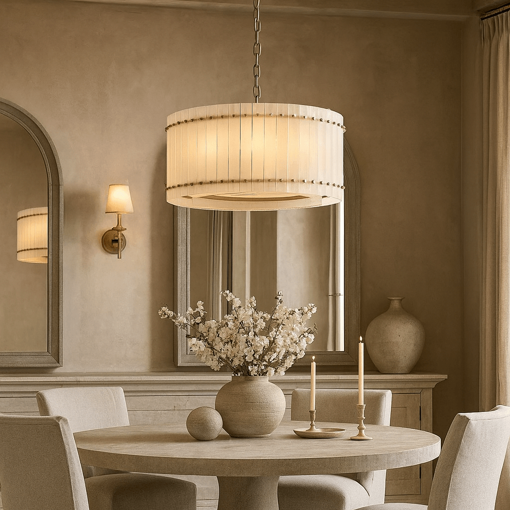 Valmont Marble Round Chandelier 24" - fovolighting
