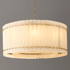 Valmont Marble Round Chandelier 24" - fovolighting
