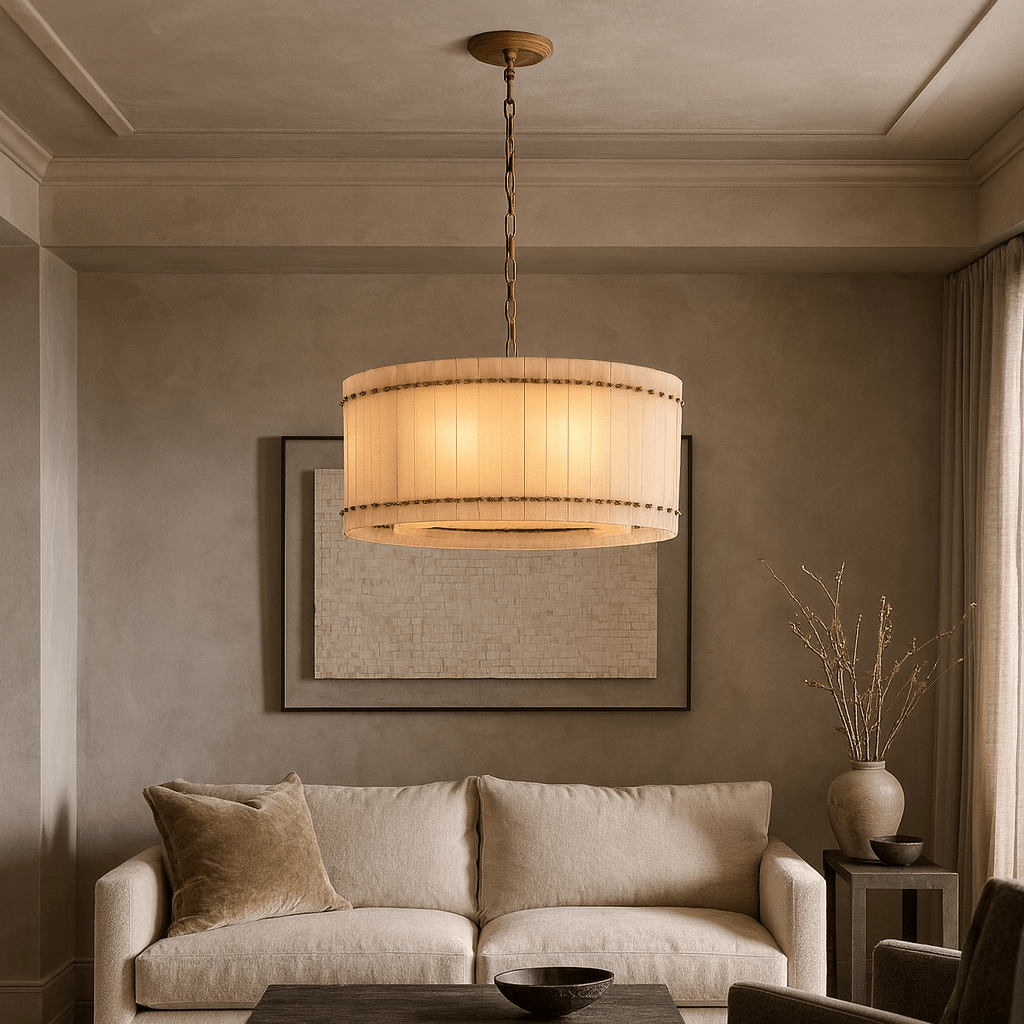 Valmont Marble Round Chandelier 24" - fovolighting