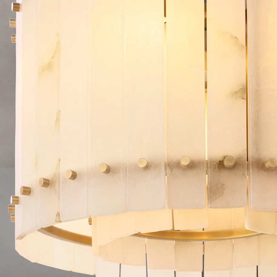 Valmont Marble Round Chandelier 39" - fovolighting