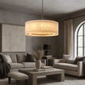 Valmont Marble Round Chandelier 39" - fovolighting