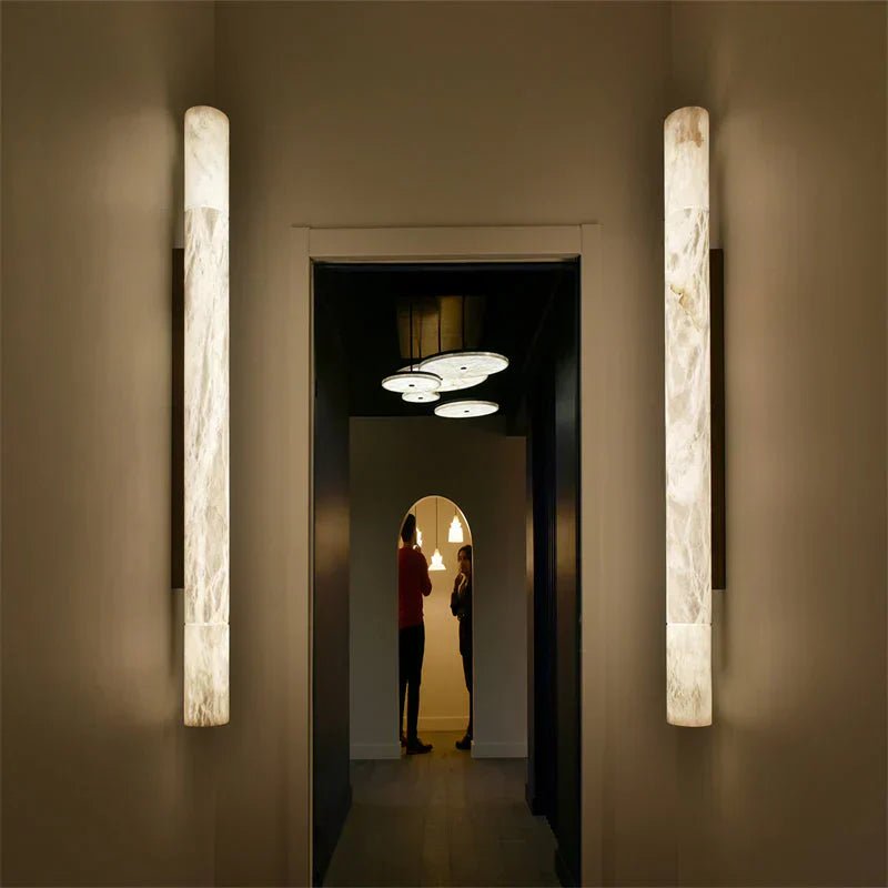 Venus Modern Linear Alabaster Wall Sconce 3"4.7" - fovolighting