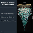 Verde Crystal Foyer Chandelier - fovolighting
