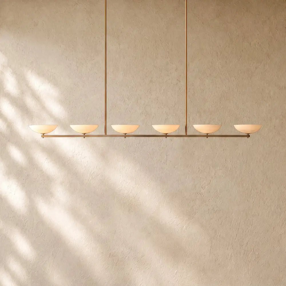 Vernat Linear Chandelier - Vintage Brass / 96’’