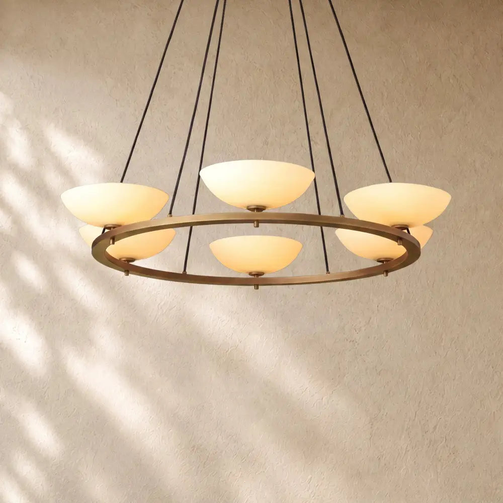Vernat Round Chandelier - Vintage Brass / 48’’