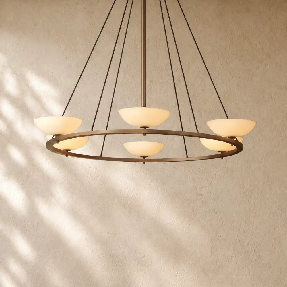 Vernat Round Chandelier - Vintage Brass / 60’’