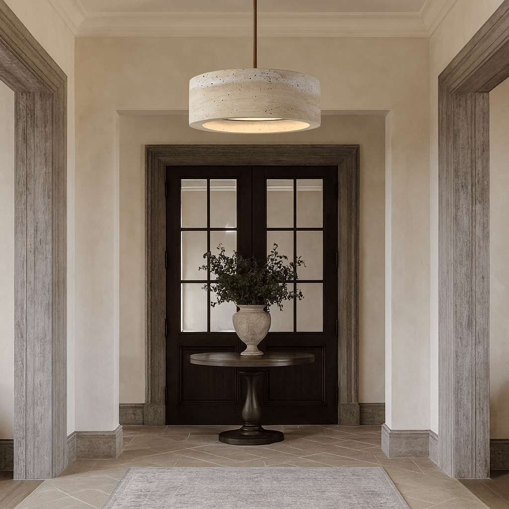 Vero Travertine Bell Pendant - fovolighting