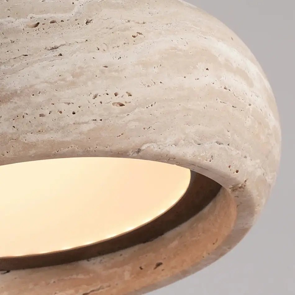 Vero Travertine Bell Pendant - fovolighting
