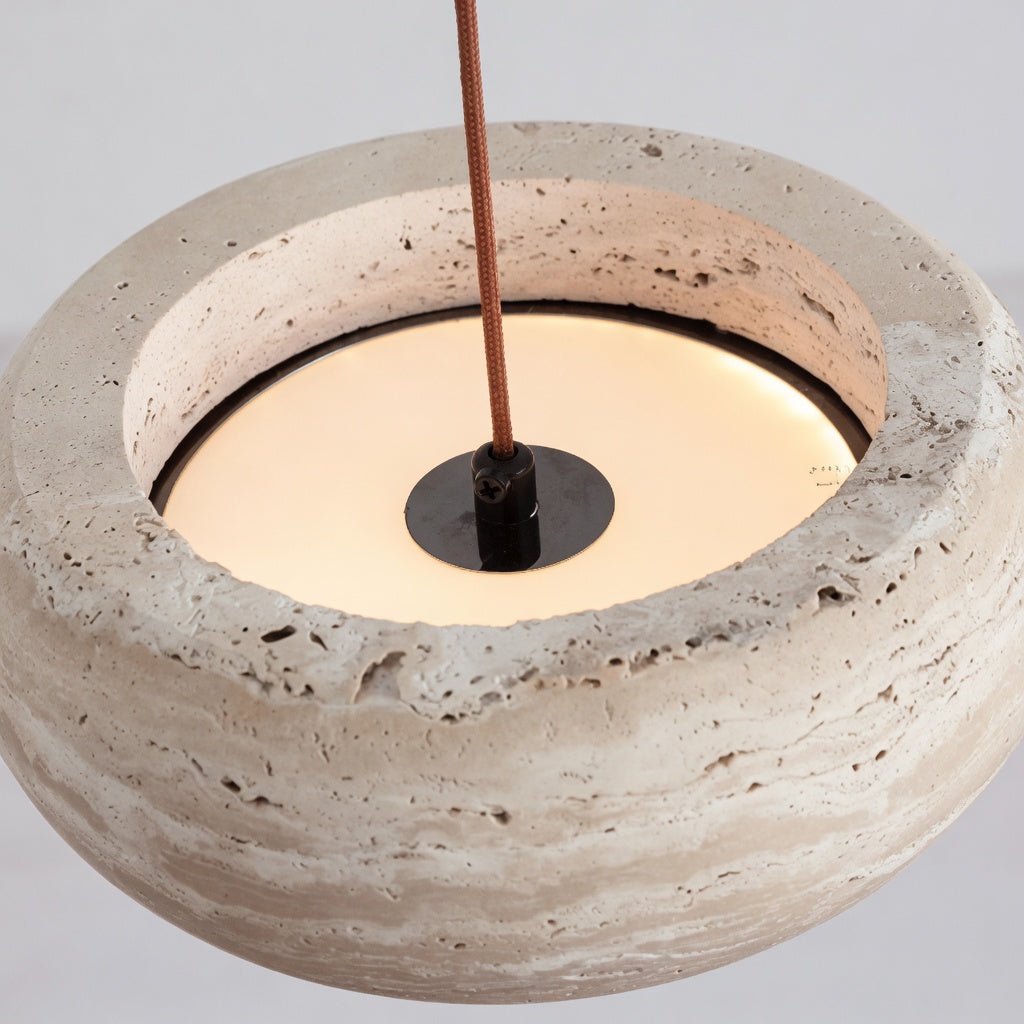Vero Travertine Bell Pendant - fovolighting
