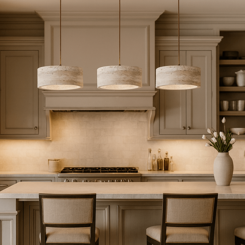 Vero Travertine Bell Pendant - fovolighting