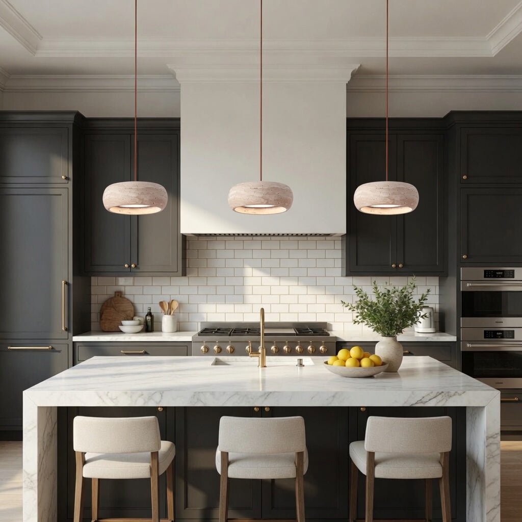 Vero Travertine Bell Pendant - fovolighting