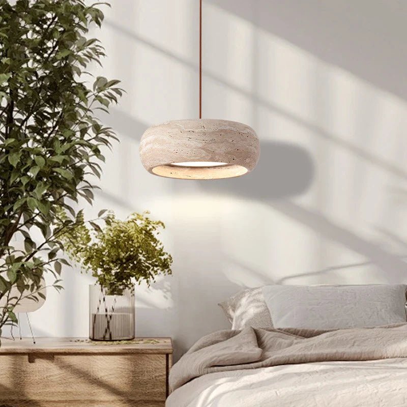 Vero Travertine Bell Pendant - fovolighting