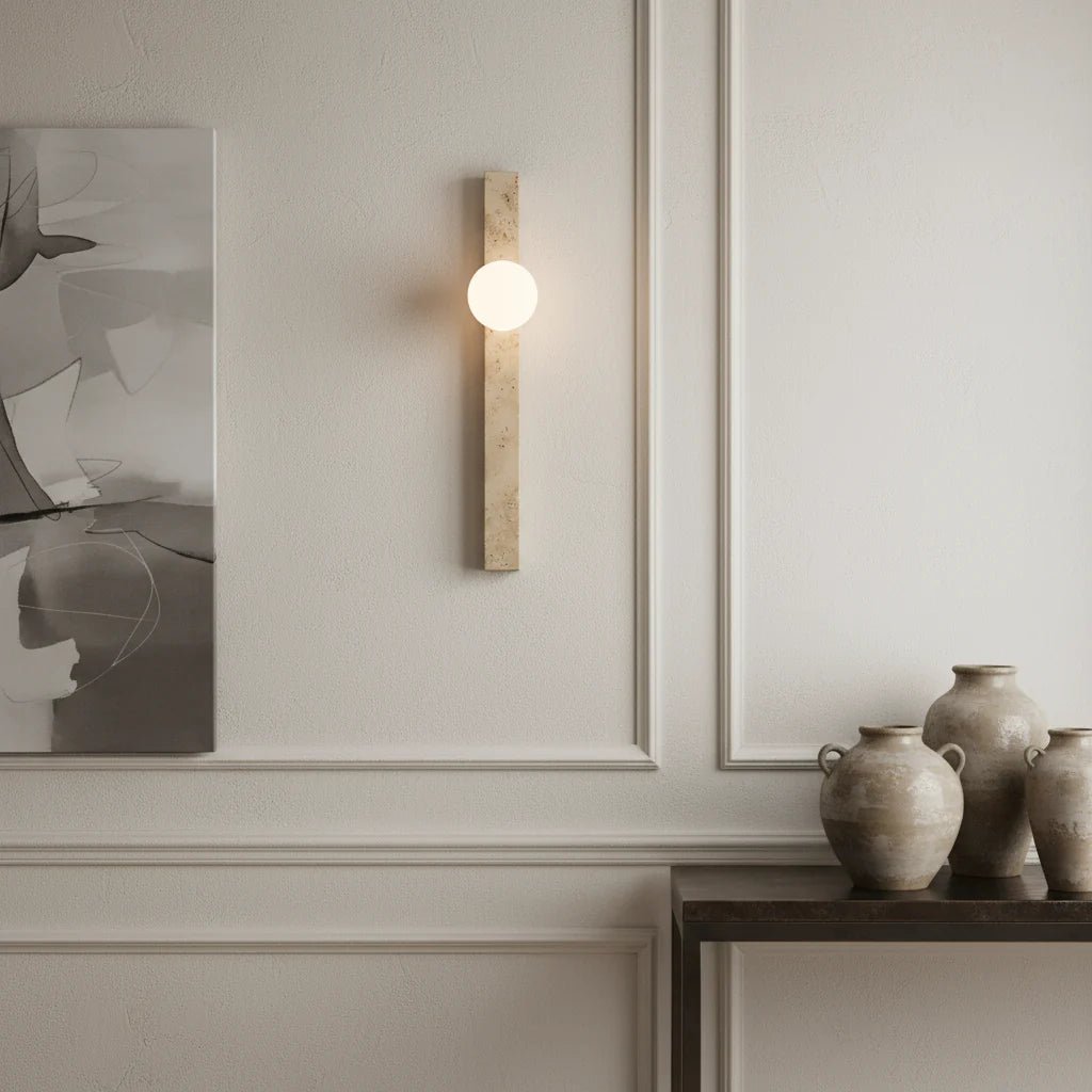 Verona Travertine Wall Sconce - fovolighting