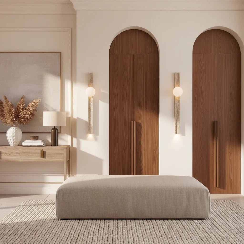 Verona Travertine Wall Sconce - fovolighting