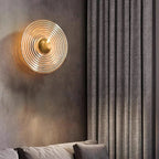 Vetra Ripple Glass & Copper Wall Sconce - fovolighting