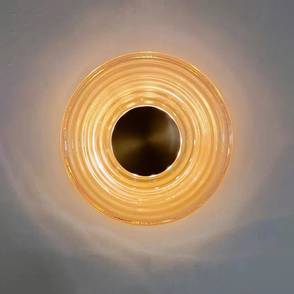 Vetra Ripple Glass & Copper Wall Sconce - fovolighting