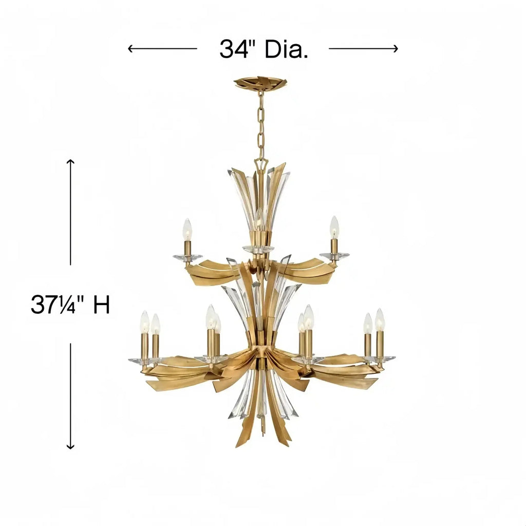 Vida Medium Multi Tier Chandelier - fovolighting