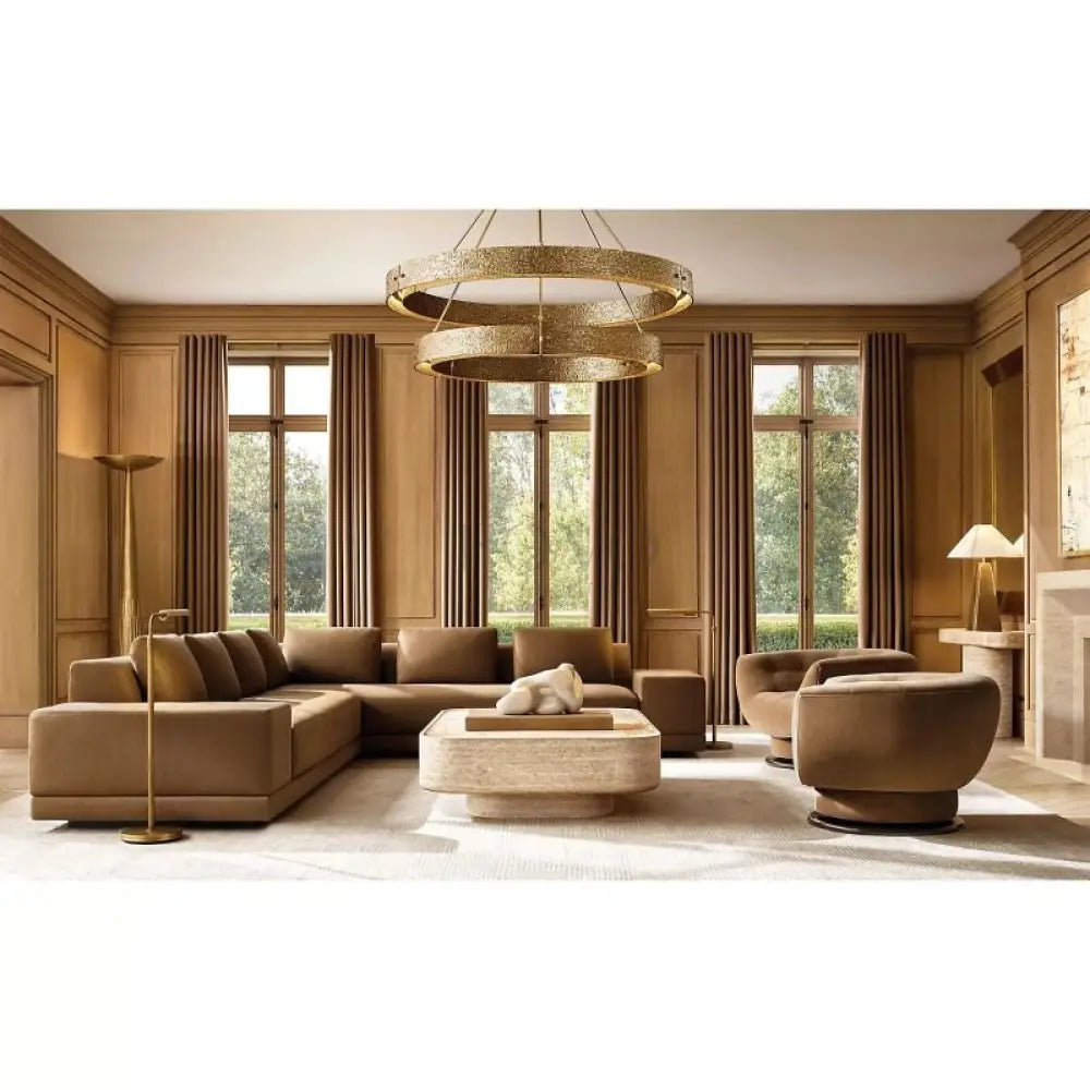 Vilary 2 - tier Round Chandelier 60" - fovolighting