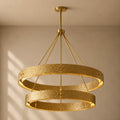 Vilary 2-tier Round Chandelier - Brass / 36’’