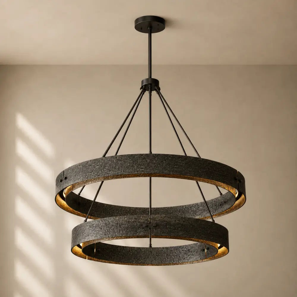 Vilary 2-tier Round Chandelier - Bronze / 36’’