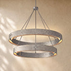 Vilary 2-tier Round Chandelier - Pewter / 48’’