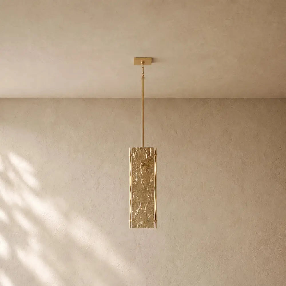 Vilary Rectangular Pendant - Brass