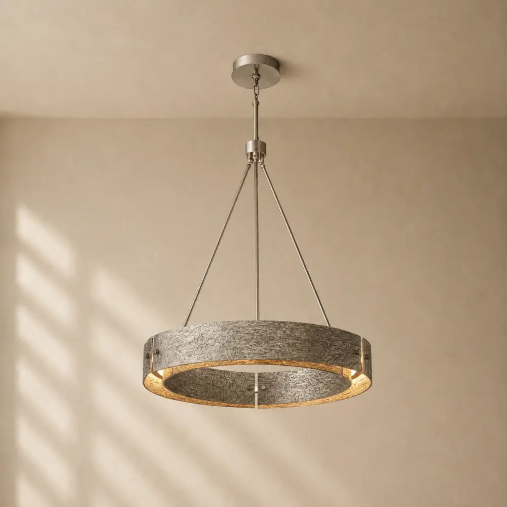 Vilary Round Chandelier - Pewter / 36’’