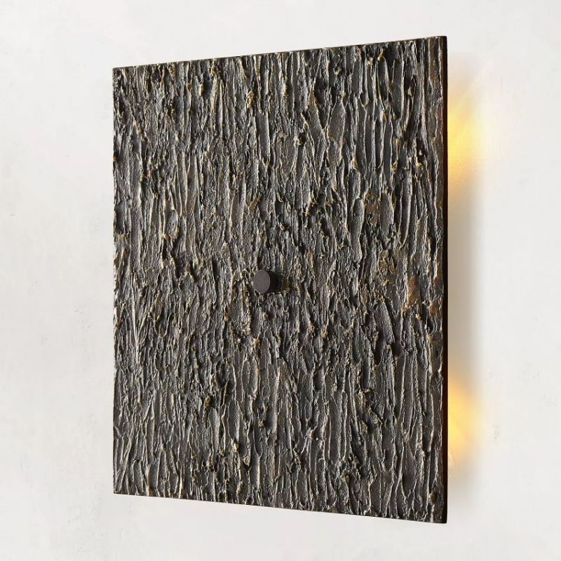 Vilary Square Sconce Solid Brass Wall Light Fixture - fovolighting