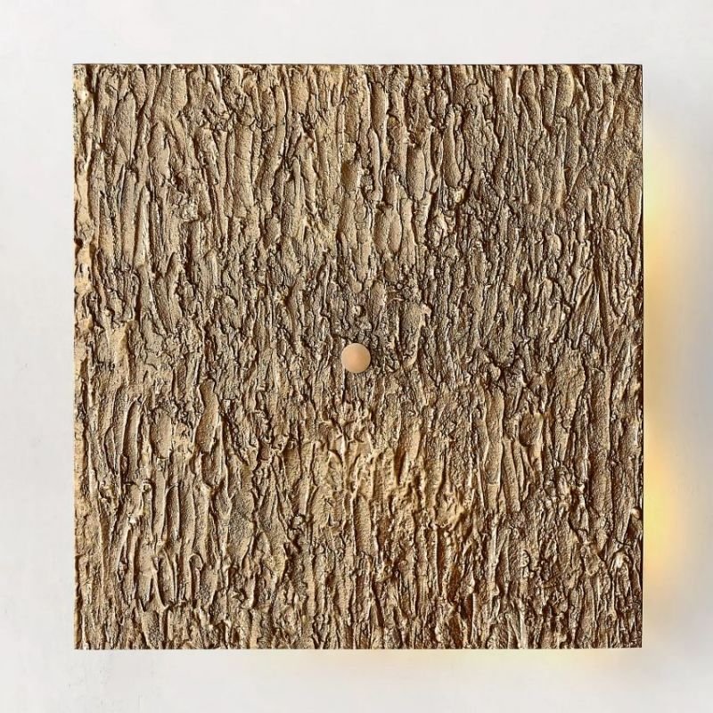 Vilary Square Sconce Solid Brass Wall Light Fixture - fovolighting