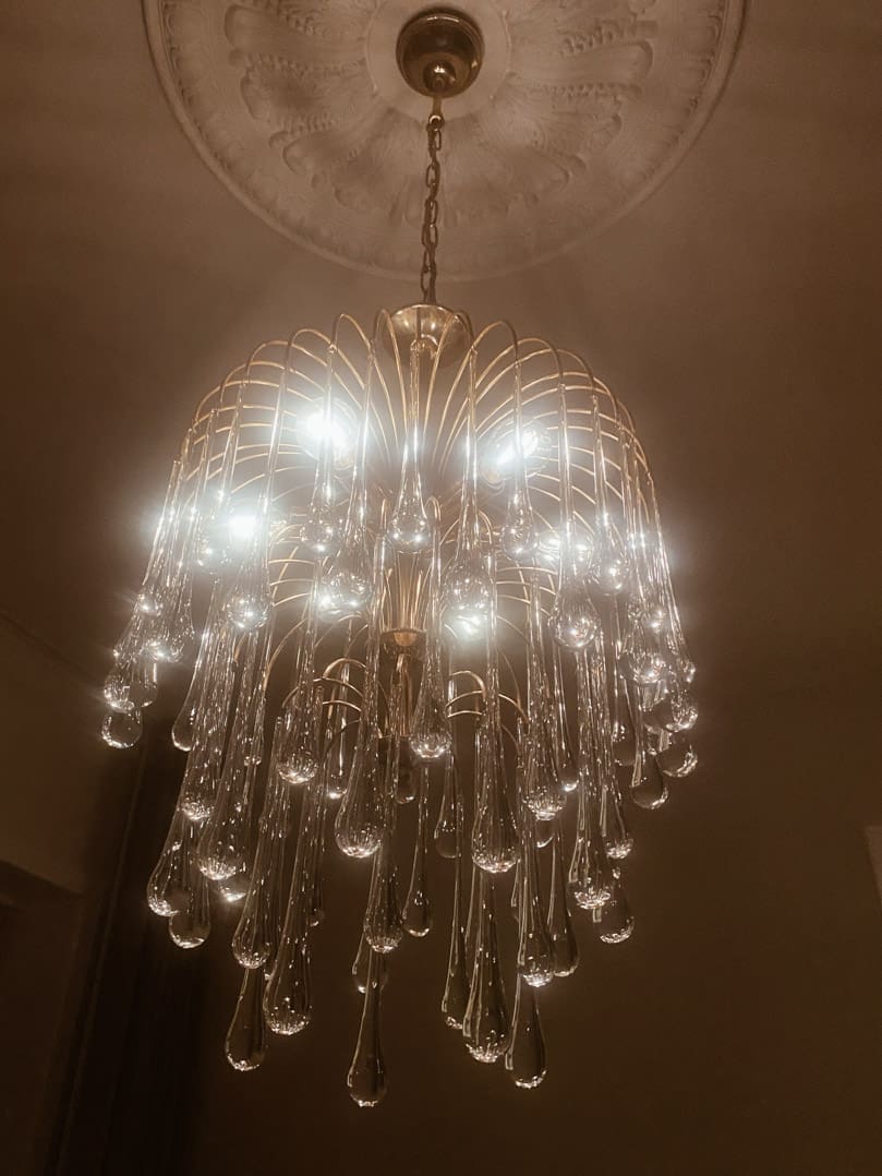 Vintage – Murano chandelier – Teardrop – 68 drops – Clear - fovolighting