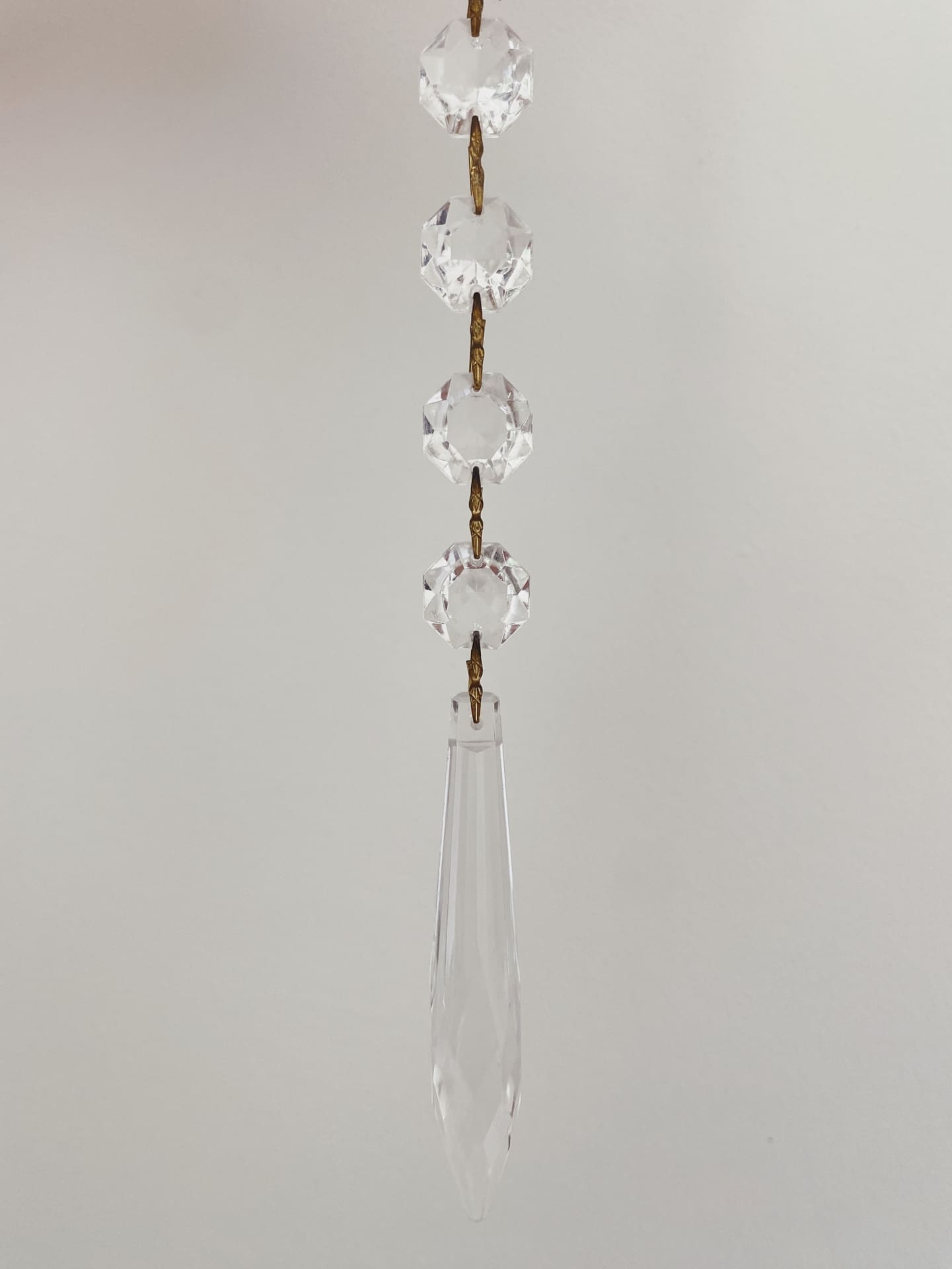 Vintage – Murano Teardrops Chandelier – 70s – Pink prisms - fovolighting