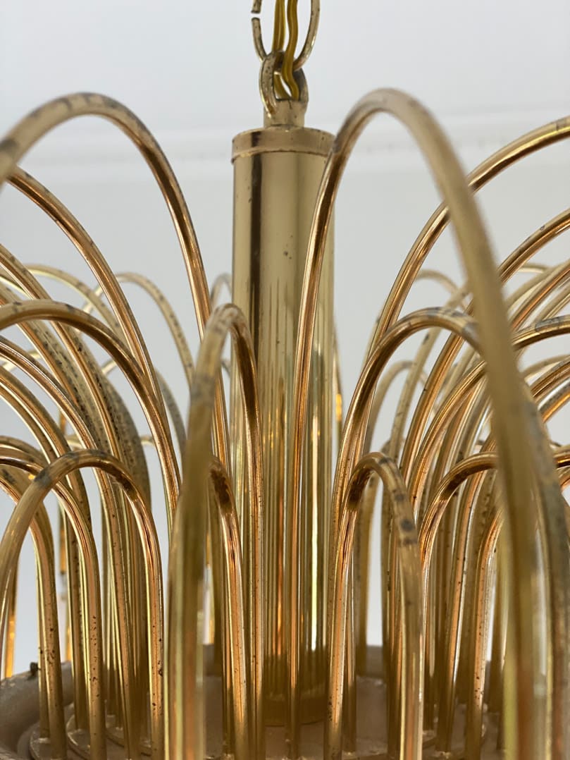 Vintage – Murano Teardrops Chandelier – 70s – Pink prisms - fovolighting
