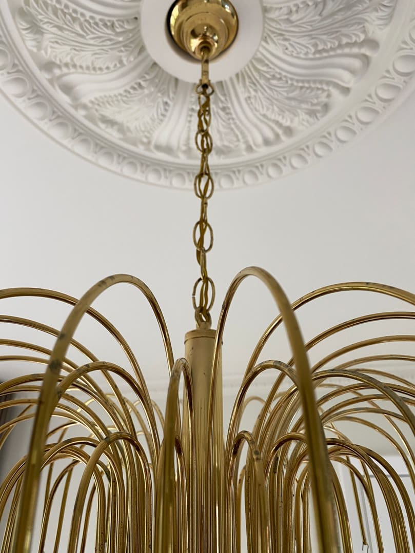 Vintage – Murano Teardrops Chandelier – 70s – Pink prisms - fovolighting
