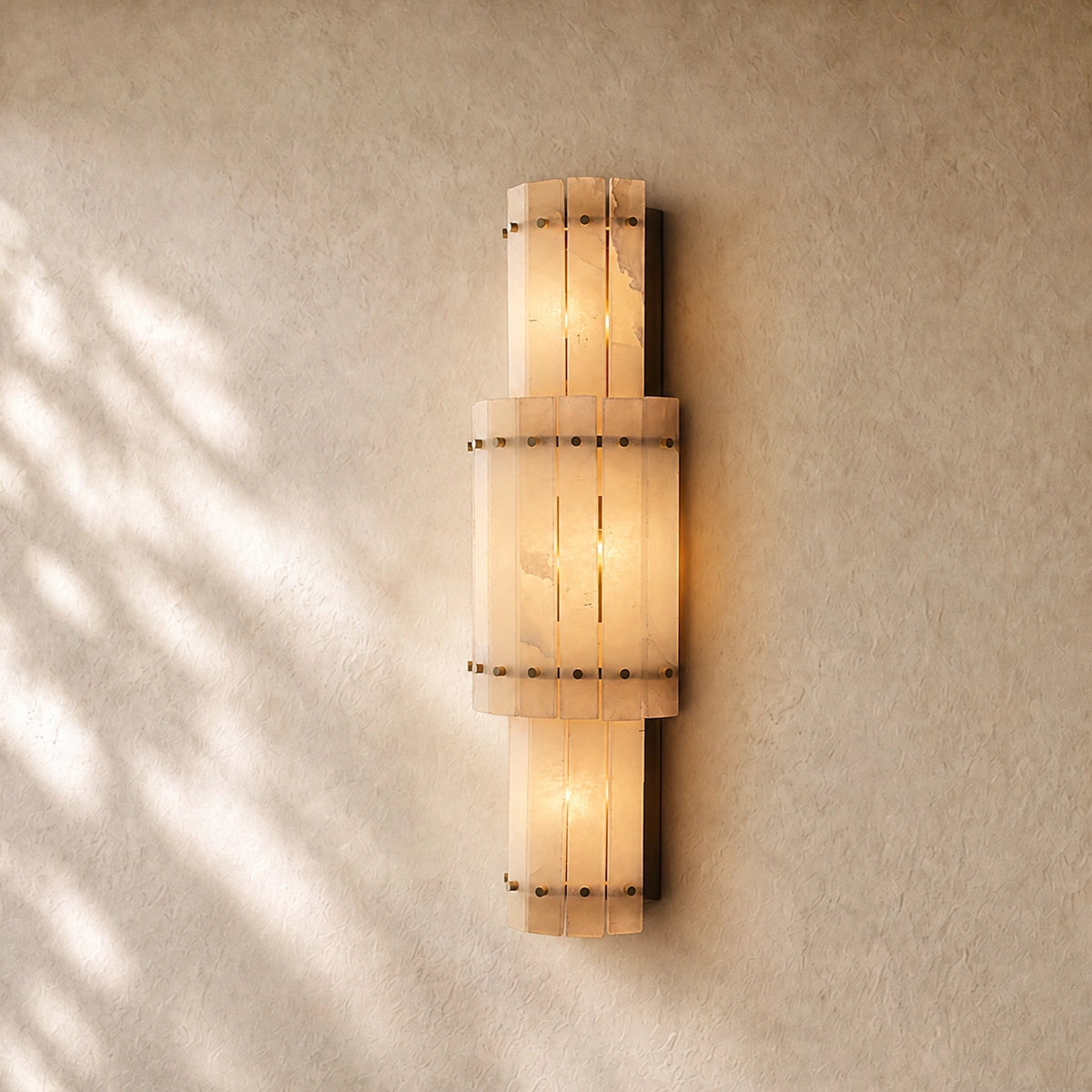 San Marcon Alabaster Grand Round Sconce