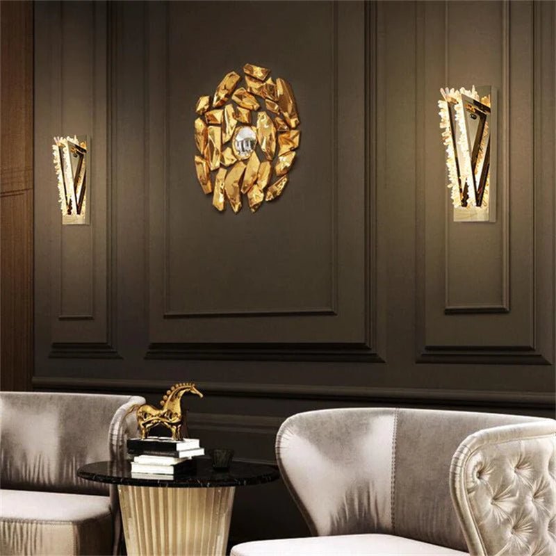 Wesley Modern Rock Crystal Wall Sconce - fovolighting