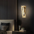 Wesley Modern Rock Crystal Wall Sconce - fovolighting