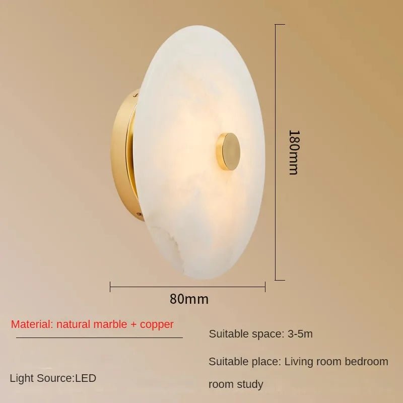Witney Marble & Copper Wall Sconce - fovolighting