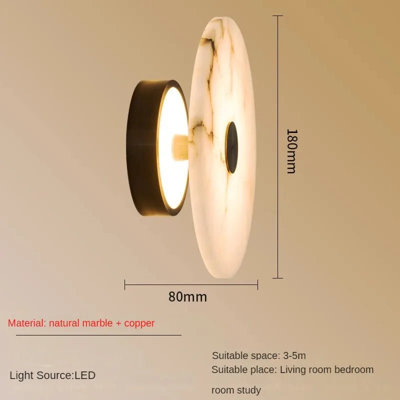 Witney Marble & Copper Wall Sconce - fovolighting