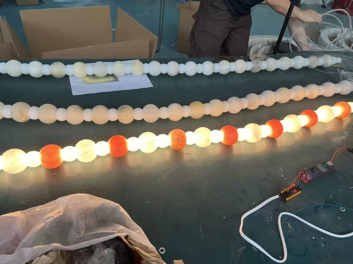 X - Pearl Necklace Chandelier - fovolighting