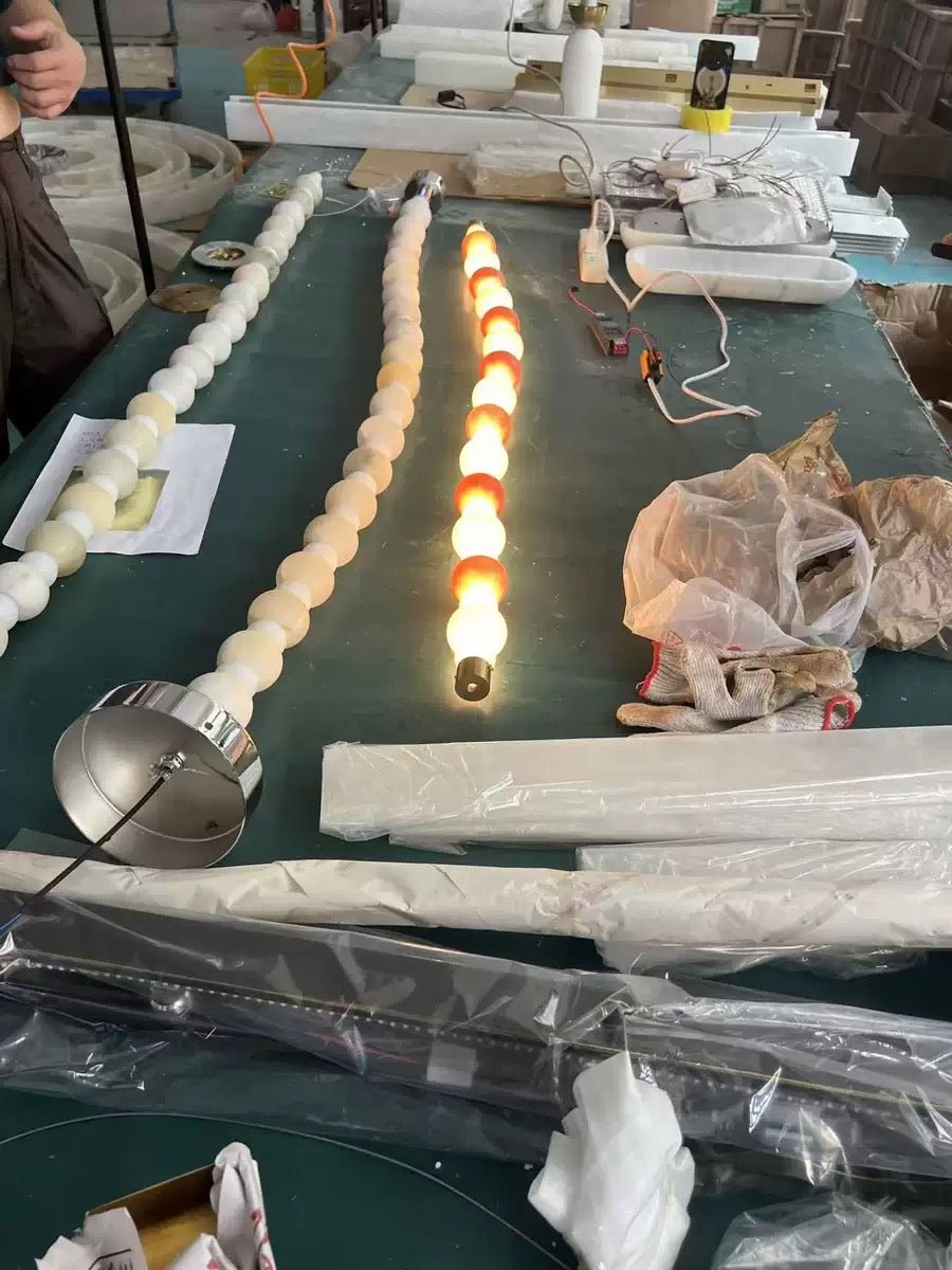 X - Pearl Necklace Chandelier - fovolighting