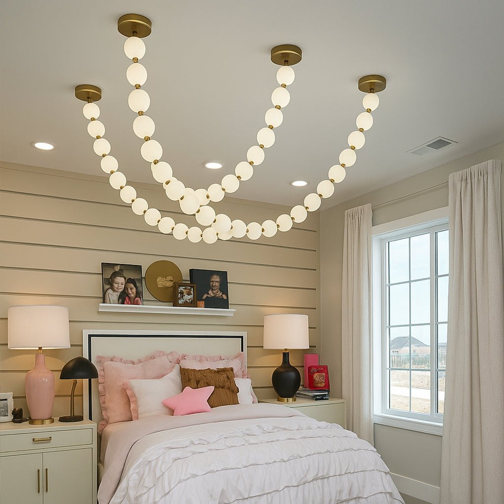 X - Pearl Necklace Chandelier - fovolighting