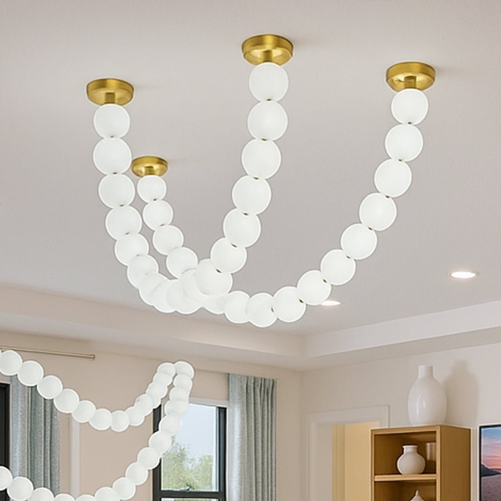 X - Pearl Necklace Chandelier - fovolighting