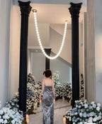 X - Pearl Necklace Chandelier - fovolighting