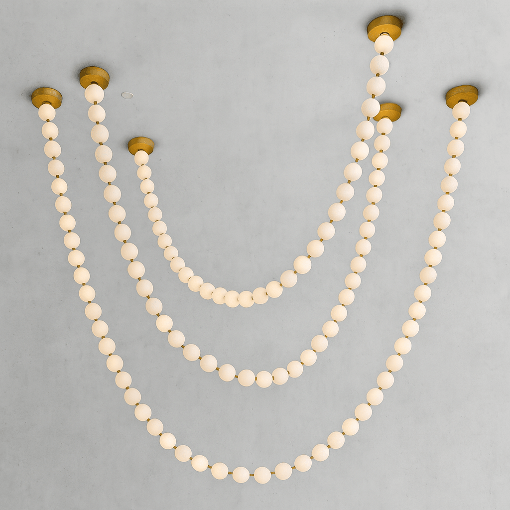 X - Pearl Necklace Chandelier - fovolighting
