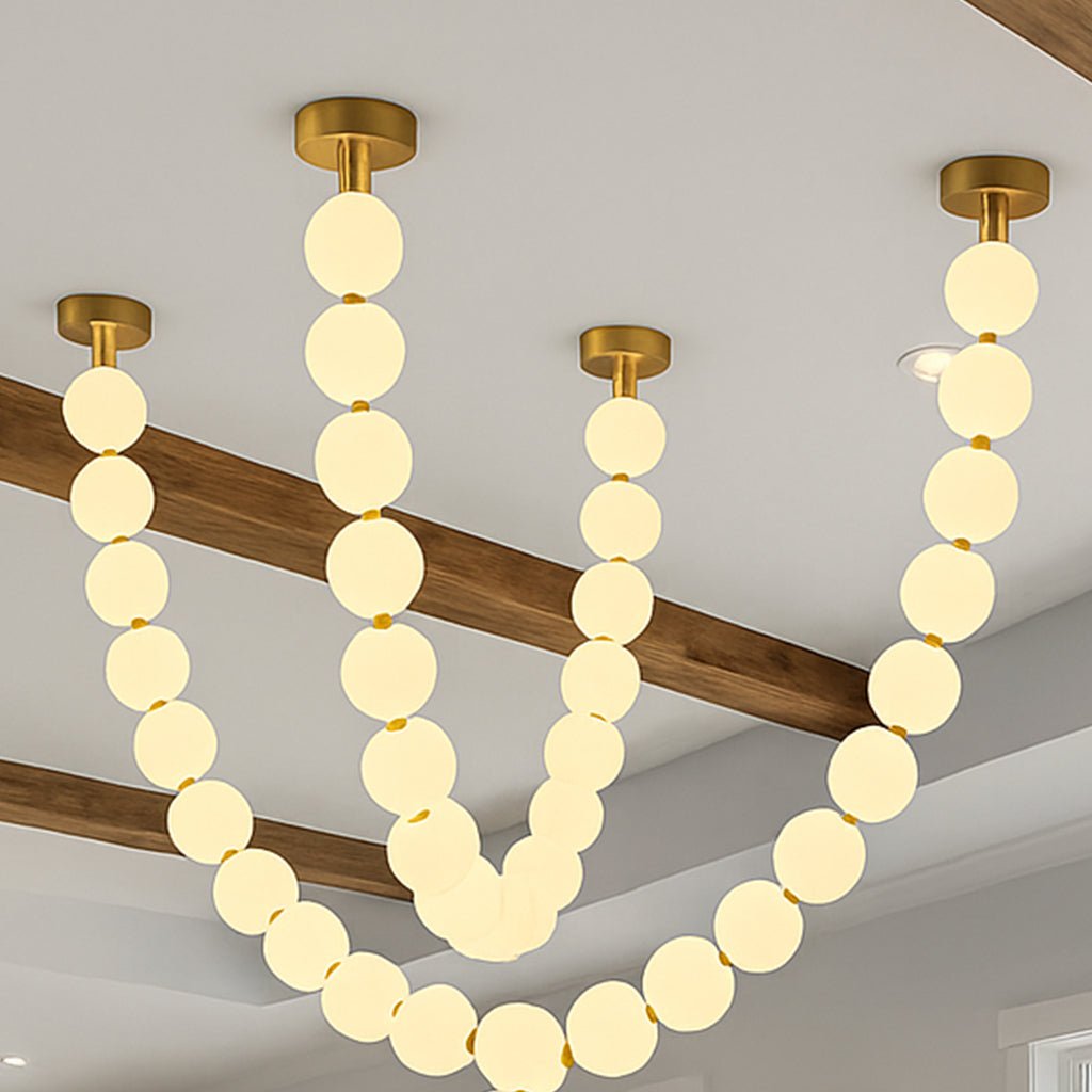 X - Pearl Necklace Chandelier - fovolighting